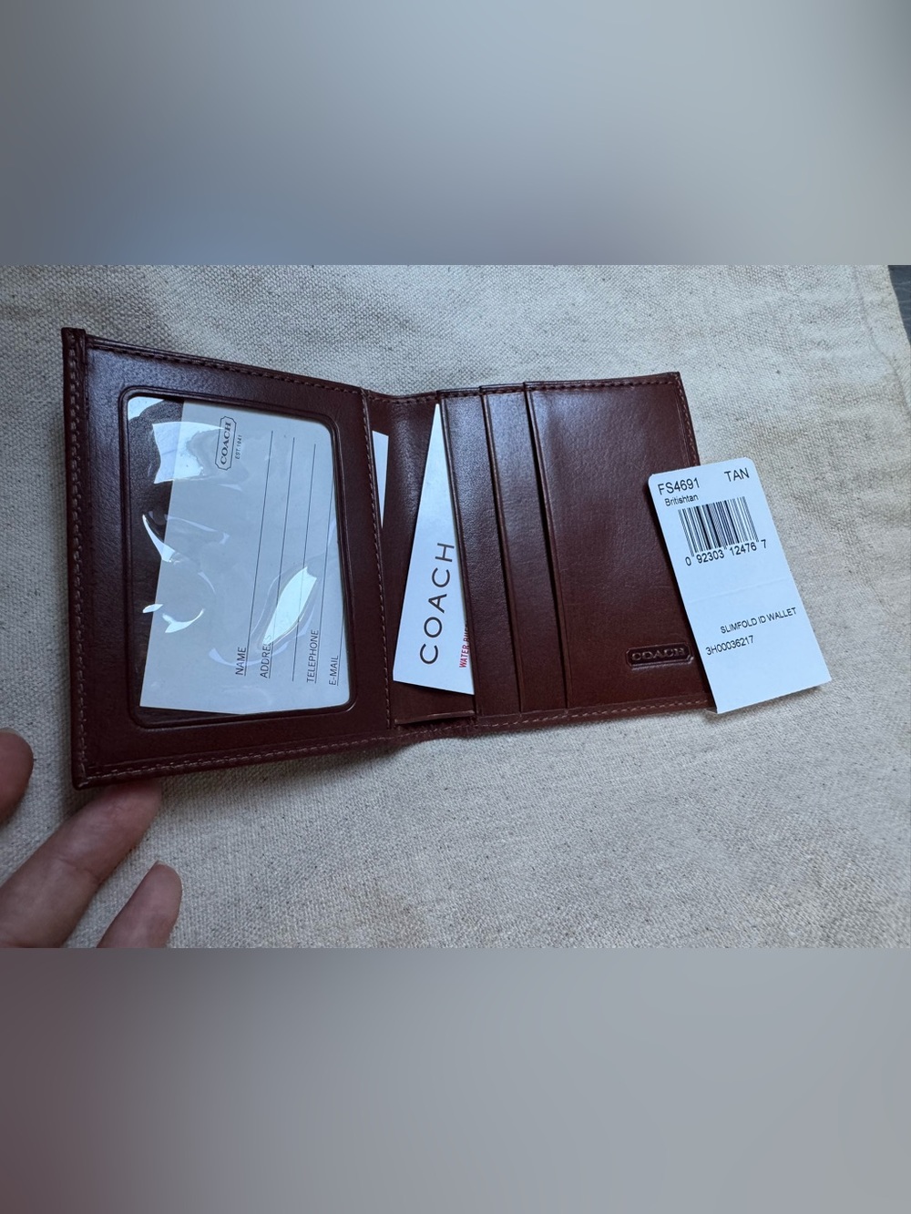 Coach slimfold wallet for men